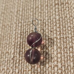 Elegant Purple Beaded Pendant